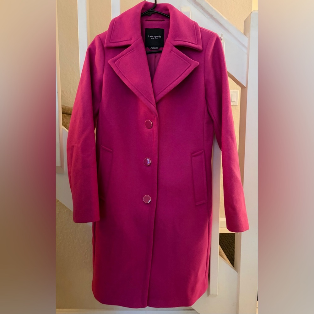 NWT Kate Spade NY Women's Single-Breasted Tailored Wool Blend Coat - Size XS